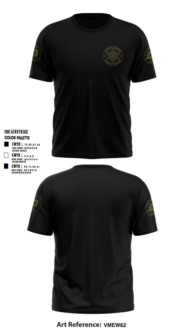 Shasta County Major Crimes Unit Short Sleeve Performance Shirt - 10