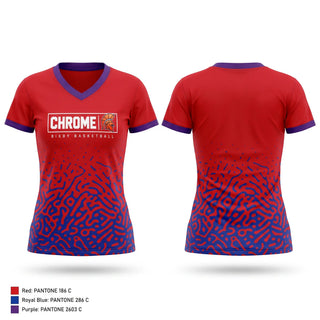 Womens Short Sleeve Vneck Shirt, Bixby Chrome, Men's Basketball, Teamtime, Team time, sublimation, custom sports apparel, team uniforms, spirit wear, spiritwear, sports uniforms, custom shirts, team store, custom team store, fundraiser sports, apparel fundraiser