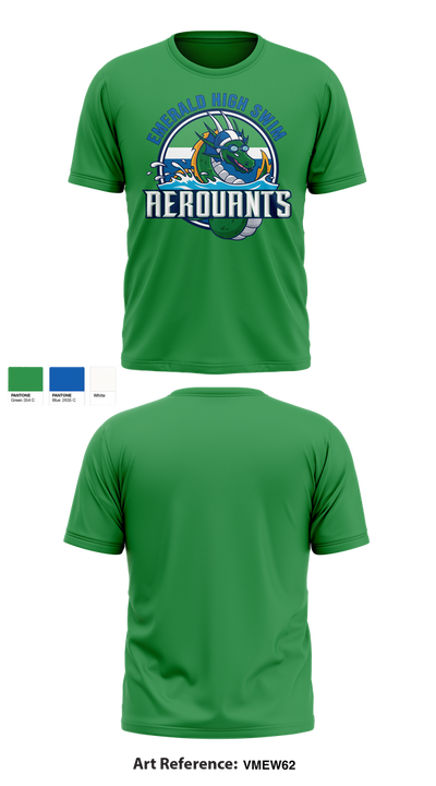 Emerald High Swim Aeroaunts 14114114 Short Sleeve Performance Shirt - 2