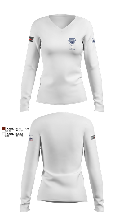 JFRD Critical Care Team 81495664 Women's Long Sleeve V-neck Shirt - 2 (1)