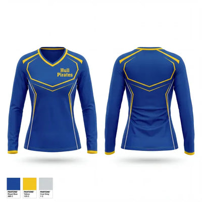 Hull Pirates 42134089 Women's Long Sleeve V-neck Shirt - 1