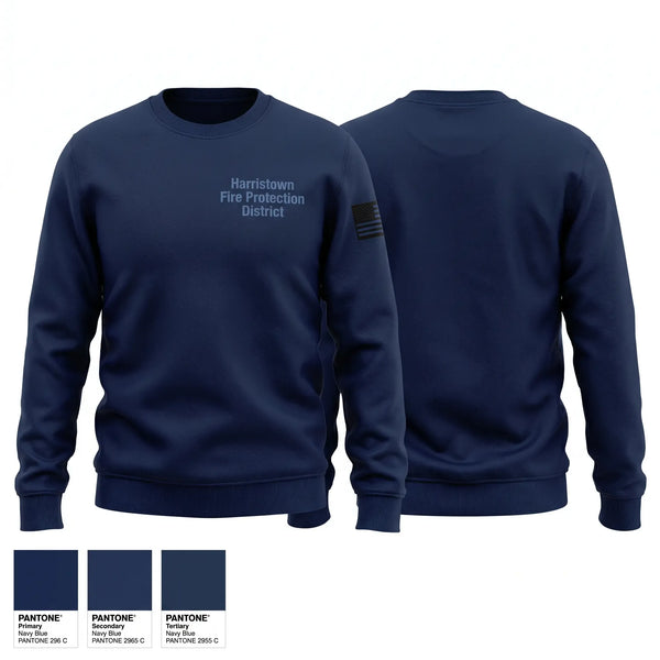 Crew Neck Sweatshirt, Harristown Fire Protection District, Fire Department, Teamtime, Team time, sublimation, custom sports apparel, team uniforms, spirit wear, spiritwear, sports uniforms, custom shirts, team store, custom team store, fundraiser sports, apparel fundraiser