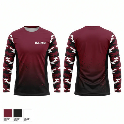 Long Sleeve Performance Shirt, Mustangs, Women's Basketball, Teamtime, Team time, sublimation, custom sports apparel, team uniforms, spirit wear, spiritwear, sports uniforms, custom shirts, team store, custom team store, fundraiser sports, apparel fundraiser