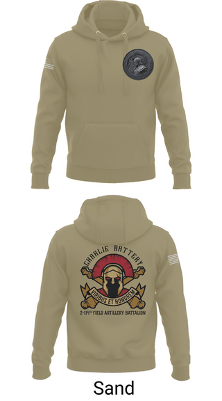 Hoodie, Charlie Battery 2-114th FA, , Teamtime, Team time, sublimation, custom sports apparel, team uniforms, spirit wear, spiritwear, sports uniforms, custom shirts, team store, custom team store, fundraiser sports, apparel fundraiser