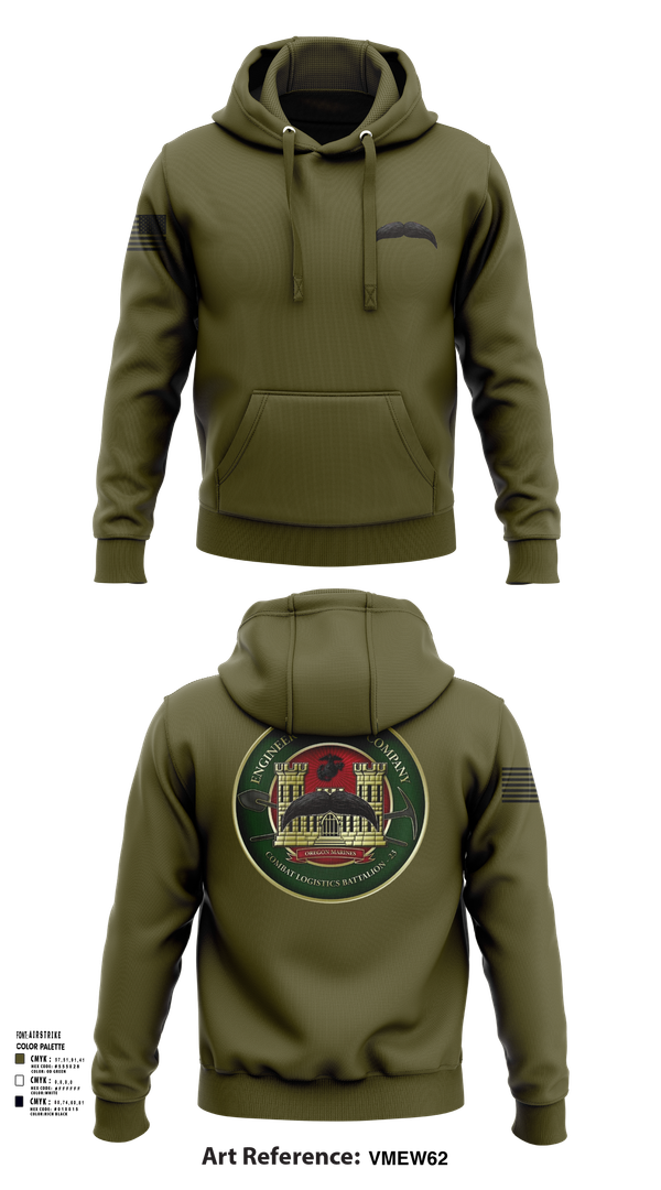 Hoodie, Engineers Services Company, Marines, Teamtime, Team time, sublimation, custom sports apparel, team uniforms, spirit wear, spiritwear, sports uniforms, custom shirts, team store, custom team store, fundraiser sports, apparel fundraiser