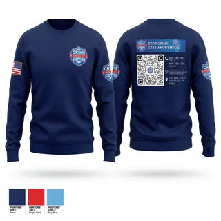 Crew Neck Sweatshirt, CrimeStoppers Honolulu, Police, Teamtime, Team time, sublimation, custom sports apparel, team uniforms, spirit wear, spiritwear, sports uniforms, custom shirts, team store, custom team store, fundraiser sports, apparel fundraiser