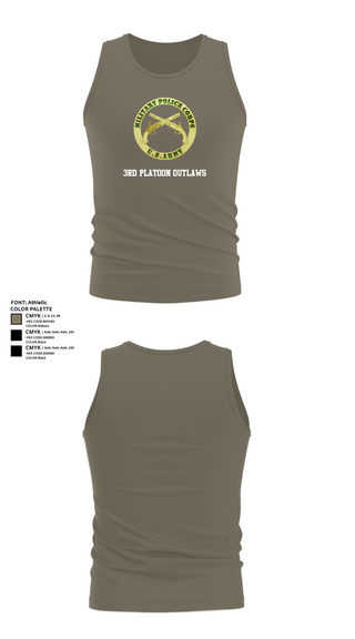 Tank Top, 3RD PLATOON OUTLAWS, Army, Teamtime, Team time, sublimation, custom sports apparel, team uniforms, spirit wear, spiritwear, sports uniforms, custom shirts, team store, custom team store, fundraiser sports, apparel fundraiser