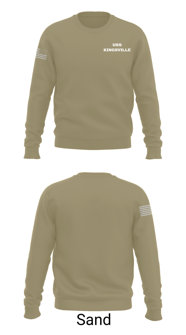 Crew Neck Sweatshirt, USS KINGSVILLE, , Teamtime, Team time, sublimation, custom sports apparel, team uniforms, spirit wear, spiritwear, sports uniforms, custom shirts, team store, custom team store, fundraiser sports, apparel fundraiser