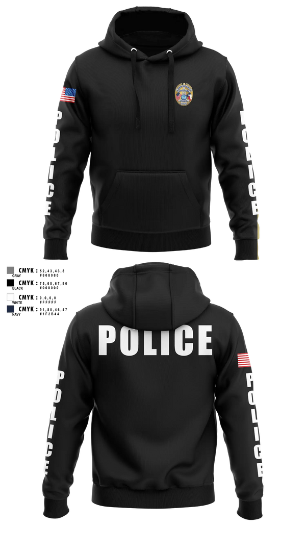 Hoodie, Sour Lake Police Department, Police, Teamtime, Team time, sublimation, custom sports apparel, team uniforms, spirit wear, spiritwear, sports uniforms, custom shirts, team store, custom team store, fundraiser sports, apparel fundraiser
