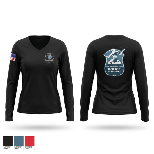 Womens Long Sleeve Vneck Shirt, Notification & Control, Police, Teamtime, Team time, sublimation, custom sports apparel, team uniforms, spirit wear, spiritwear, sports uniforms, custom shirts, team store, custom team store, fundraiser sports, apparel fundraiser