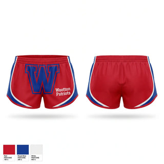 Womens Shorts, Wootton Patriots, Cheer, Teamtime, Team time, sublimation, custom sports apparel, team uniforms, spirit wear, spiritwear, sports uniforms, custom shirts, team store, custom team store, fundraiser sports, apparel fundraiser
