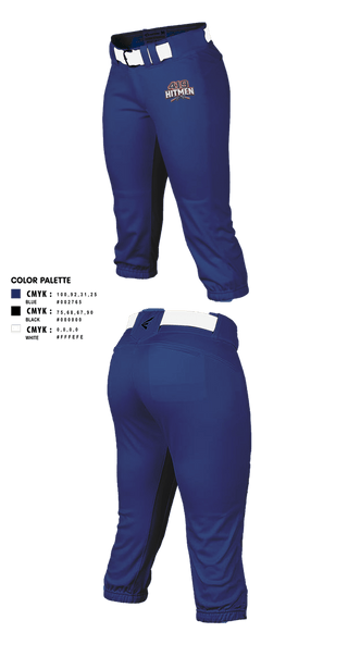 Softball Pants, 419 hitmen, Softball, Teamtime, Team time, sublimation, custom sports apparel, team uniforms, spirit wear, spiritwear, sports uniforms, custom shirts, team store, custom team store, fundraiser sports, apparel fundraiser