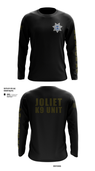 Long Sleeve Performance Shirt, Joliet Police K-9 Unit, Police, Teamtime, Team time, sublimation, custom sports apparel, team uniforms, spirit wear, spiritwear, sports uniforms, custom shirts, team store, custom team store, fundraiser sports, apparel fundraiser
