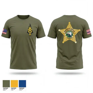 Old School Cotton Feel Shirt, Osceola County Sheriff's Office, Police, Teamtime, Team time, sublimation, custom sports apparel, team uniforms, spirit wear, spiritwear, sports uniforms, custom shirts, team store, custom team store, fundraiser sports, apparel fundraiser