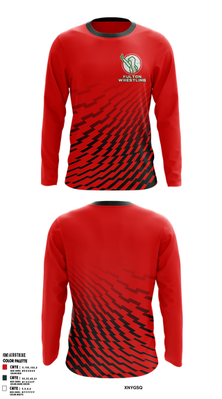 Long Sleeve Performance Shirt, Fulton, Wrestling, Teamtime, Team time, sublimation, custom sports apparel, team uniforms, spirit wear, spiritwear, sports uniforms, custom shirts, team store, custom team store, fundraiser sports, apparel fundraiser