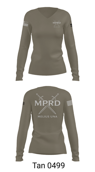 Womens Long Sleeve Vneck Shirt, HRC / MPRD, , Teamtime, Team time, sublimation, custom sports apparel, team uniforms, spirit wear, spiritwear, sports uniforms, custom shirts, team store, custom team store, fundraiser sports, apparel fundraiser