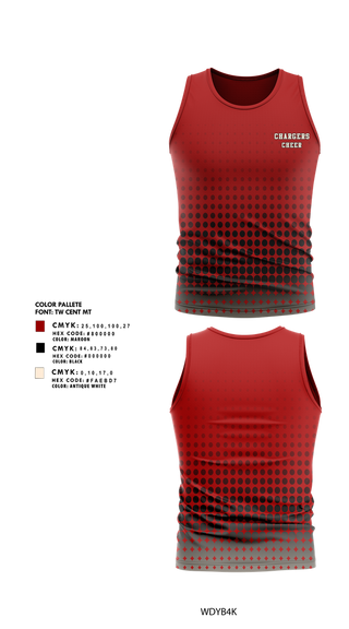 Tank Top, Chargers, Cheer, Teamtime, Team time, sublimation, custom sports apparel, team uniforms, spirit wear, spiritwear, sports uniforms, custom shirts, team store, custom team store, fundraiser sports, apparel fundraiser