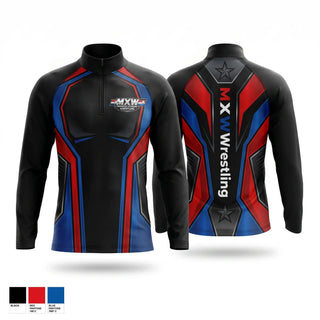 Quarter Zip Jacket, Midwest Xtreme Wrestling, Wrestling, Teamtime, Team time, sublimation, custom sports apparel, team uniforms, spirit wear, spiritwear, sports uniforms, custom shirts, team store, custom team store, fundraiser sports, apparel fundraiser