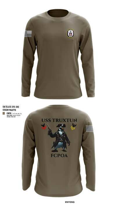 USS TRUXTUN DDG 103 86868328 Long Sleeve Performance Shirt 120