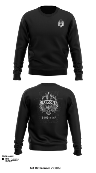Crew Neck Sweatshirt, HHC 1/109th INF, Army, Teamtime, Team time, sublimation, custom sports apparel, team uniforms, spirit wear, spiritwear, sports uniforms, custom shirts, team store, custom team store, fundraiser sports, apparel fundraiser