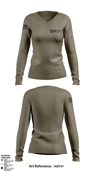 Womens Long Sleeve Vneck Shirt, EM01, Navy, Teamtime, Team time, sublimation, custom sports apparel, team uniforms, spirit wear, spiritwear, sports uniforms, custom shirts, team store, custom team store, fundraiser sports, apparel fundraiser