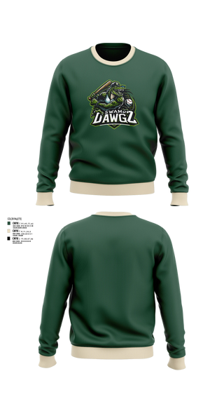 Crew Neck Sweatshirt, Swamp Dawgz, Baseball, Teamtime, Team time, sublimation, custom sports apparel, team uniforms, spirit wear, spiritwear, sports uniforms, custom shirts, team store, custom team store, fundraiser sports, apparel fundraiser