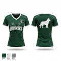 Franklin Academy Huskies 94222835 Women's Short Sleeve V-neck Shirt - 1