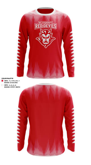 Long Sleeve Performance Shirt, Elkmont Red Devils, Men's Basketball, Teamtime, Team time, sublimation, custom sports apparel, team uniforms, spirit wear, spiritwear, sports uniforms, custom shirts, team store, custom team store, fundraiser sports, apparel fundraiser