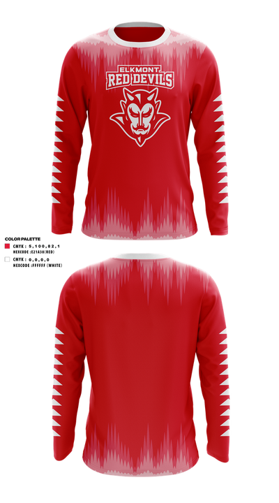 Elkmont Red Devils 92799847 Long Sleeve Performance Shirt 1