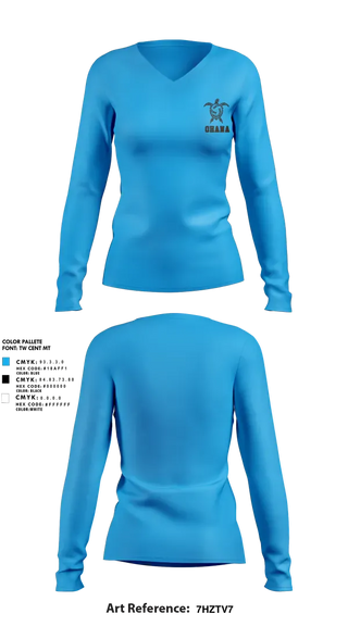 Womens Long Sleeve Vneck Shirt, Ohana Volleyball, Women's Volleyball, Teamtime, Team time, sublimation, custom sports apparel, team uniforms, spirit wear, spiritwear, sports uniforms, custom shirts, team store, custom team store, fundraiser sports, apparel fundraiser