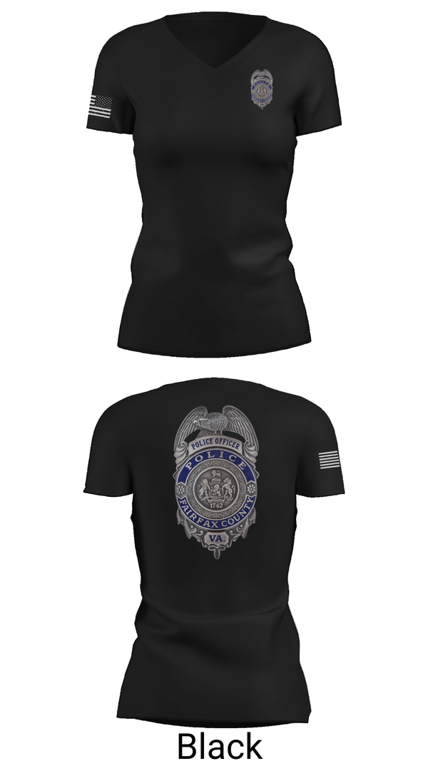 Womens Short Sleeve Vneck Shirt, Reston Midnights B Squad, Police, Teamtime, Team time, sublimation, custom sports apparel, team uniforms, spirit wear, spiritwear, sports uniforms, custom shirts, team store, custom team store, fundraiser sports, apparel fundraiser