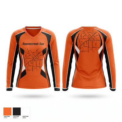 Beavercreek Sox Women's Long Sleeve V-neck Shirt - 1