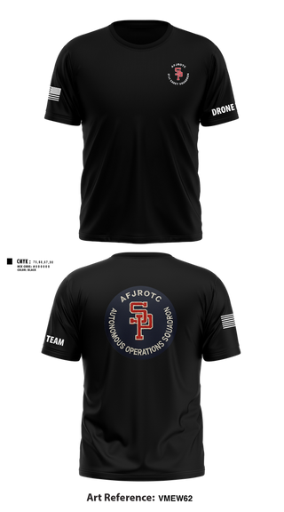 Short Sleeve Performance Shirt, AFJROTC MS-081 DRONE TEAM, , Teamtime, Team time, sublimation, custom sports apparel, team uniforms, spirit wear, spiritwear, sports uniforms, custom shirts, team store, custom team store, fundraiser sports, apparel fundraiser