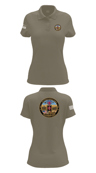 Womens Short Sleeve Performance Polo, 387th Medical Logistics Company, Army, Teamtime, Team time, sublimation, custom sports apparel, team uniforms, spirit wear, spiritwear, sports uniforms, custom shirts, team store, custom team store, fundraiser sports, apparel fundraiser