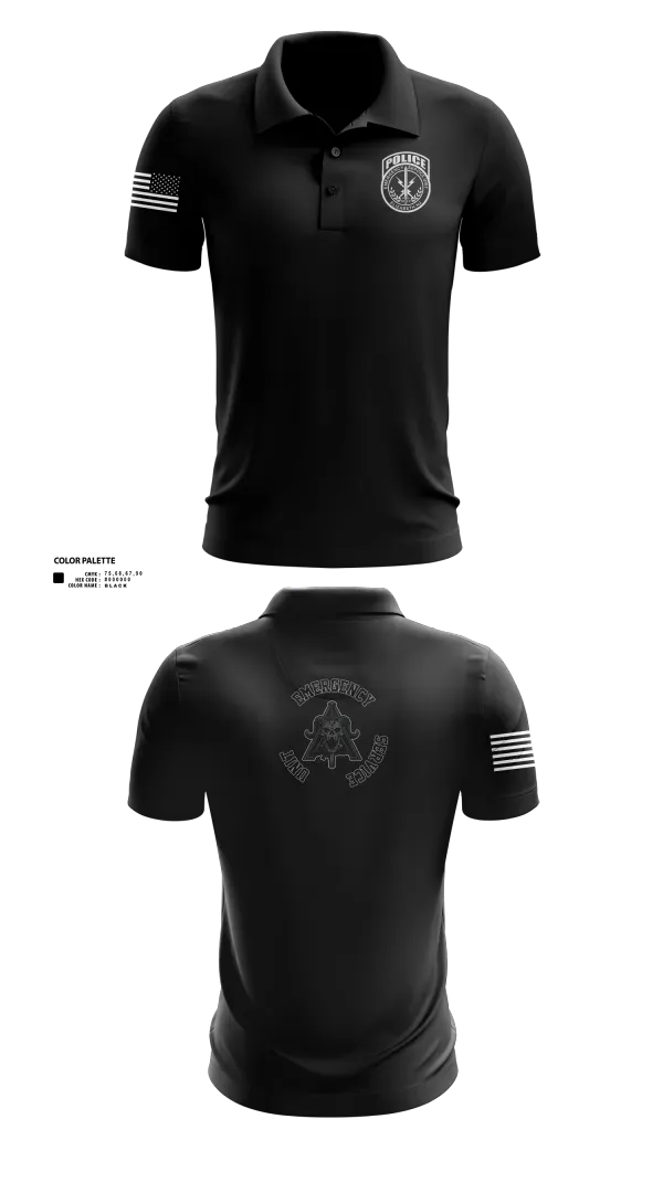 Short Sleeve Performance Polo, Emergency Service Unit, Police, Teamtime, Team time, sublimation, custom sports apparel, team uniforms, spirit wear, spiritwear, sports uniforms, custom shirts, team store, custom team store, fundraiser sports, apparel fundraiser