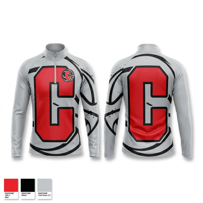 Cairo High School Basketball Quarter Zip Jacket - 1