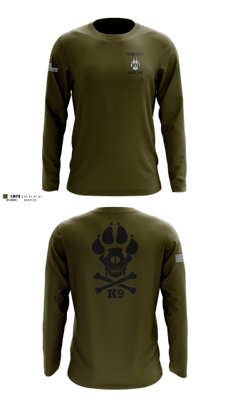 Long Sleeve Performance Shirt, Yakima Police Department K9 School, Police, Teamtime, Team time, sublimation, custom sports apparel, team uniforms, spirit wear, spiritwear, sports uniforms, custom shirts, team store, custom team store, fundraiser sports, apparel fundraiser