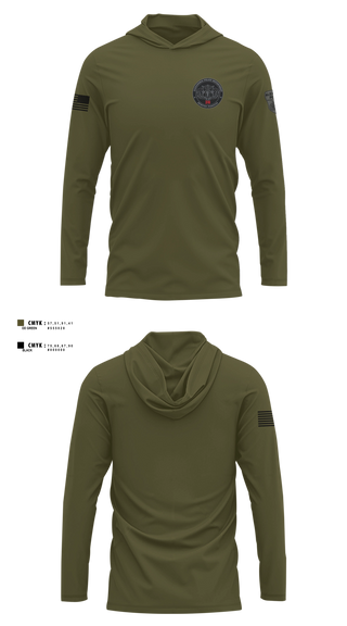 Long Sleeve hooded sunshirt, Alexandria Police Department Special Operations, Police, Teamtime, Team time, sublimation, custom sports apparel, team uniforms, spirit wear, spiritwear, sports uniforms, custom shirts, team store, custom team store, fundraiser sports, apparel fundraiser