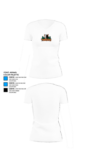 Womens Short Sleeve Vneck Shirt, Morton-White Pass Basketball, Men's Basketball, Teamtime, Team time, sublimation, custom sports apparel, team uniforms, spirit wear, spiritwear, sports uniforms, custom shirts, team store, custom team store, fundraiser sports, apparel fundraiser
