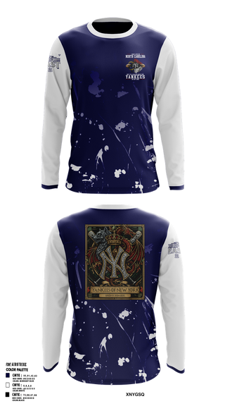 Long Sleeve Performance Shirt, New York Yankees, Baseball, Teamtime, Team time, sublimation, custom sports apparel, team uniforms, spirit wear, spiritwear, sports uniforms, custom shirts, team store, custom team store, fundraiser sports, apparel fundraiser