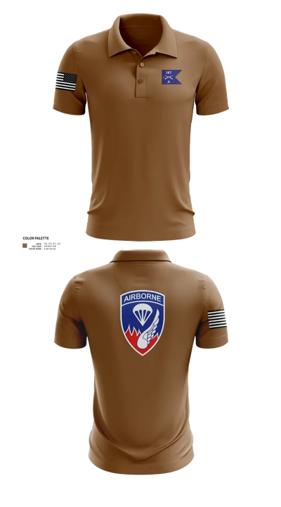187 infantry 29160821 Short Sleeve Performance Polo - 20