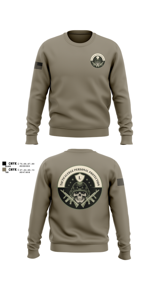 Crew Neck Sweatshirt, Tactical Edge personal protection, , Teamtime, Team time, sublimation, custom sports apparel, team uniforms, spirit wear, spiritwear, sports uniforms, custom shirts, team store, custom team store, fundraiser sports, apparel fundraiser