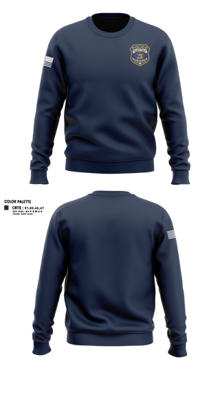 Crew Neck Sweatshirt, Ellicottville Police Department, Police, Teamtime, Team time, sublimation, custom sports apparel, team uniforms, spirit wear, spiritwear, sports uniforms, custom shirts, team store, custom team store, fundraiser sports, apparel fundraiser
