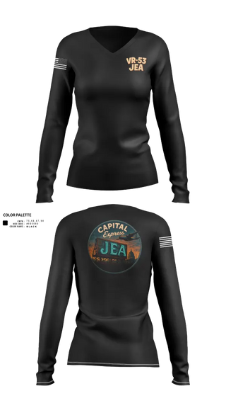 Womens Long Sleeve Vneck Shirt, VR-53, , Teamtime, Team time, sublimation, custom sports apparel, team uniforms, spirit wear, spiritwear, sports uniforms, custom shirts, team store, custom team store, fundraiser sports, apparel fundraiser
