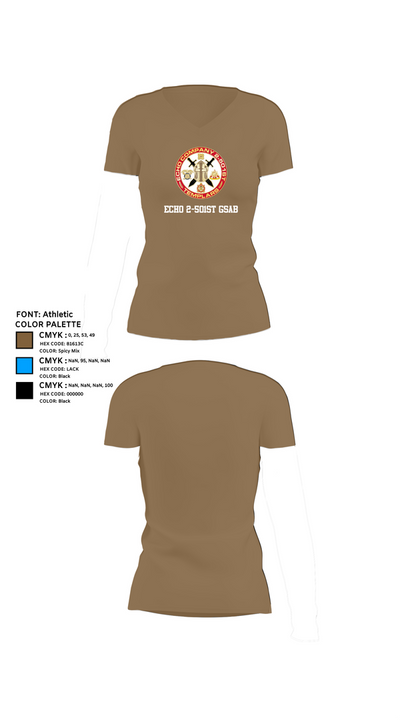 Echo 2-501st GSAB 24496005 Women's Short Sleeve V-neck Shirt - 4