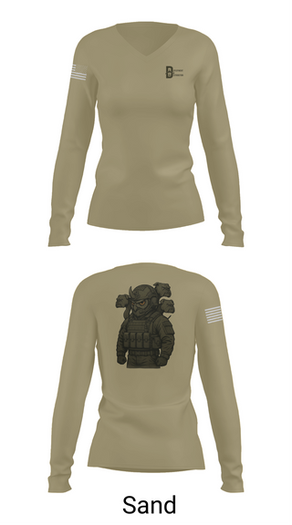 Womens Long Sleeve Vneck Shirt, Deployment & Distribution Flight, , Teamtime, Team time, sublimation, custom sports apparel, team uniforms, spirit wear, spiritwear, sports uniforms, custom shirts, team store, custom team store, fundraiser sports, apparel fundraiser