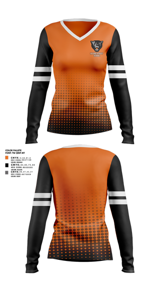 Womens Long Sleeve Vneck Shirt, Second Street School, Spirit Store, Teamtime, Team time, sublimation, custom sports apparel, team uniforms, spirit wear, spiritwear, sports uniforms, custom shirts, team store, custom team store, fundraiser sports, apparel fundraiser