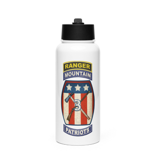 2-47 infantry 3rd BRG 10th MTN 15406658 Stainless Steel Water Bottle with a Straw Lid