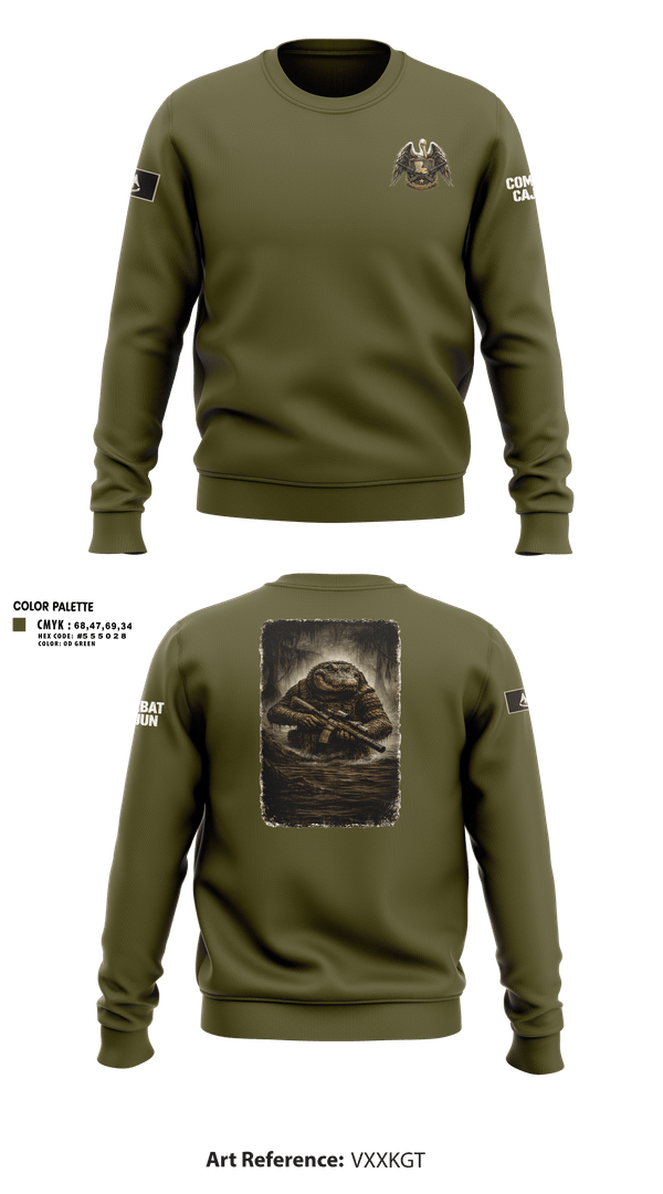 Crew Neck Sweatshirt, Louisiana State Guard, Army, Teamtime, Team time, sublimation, custom sports apparel, team uniforms, spirit wear, spiritwear, sports uniforms, custom shirts, team store, custom team store, fundraiser sports, apparel fundraiser