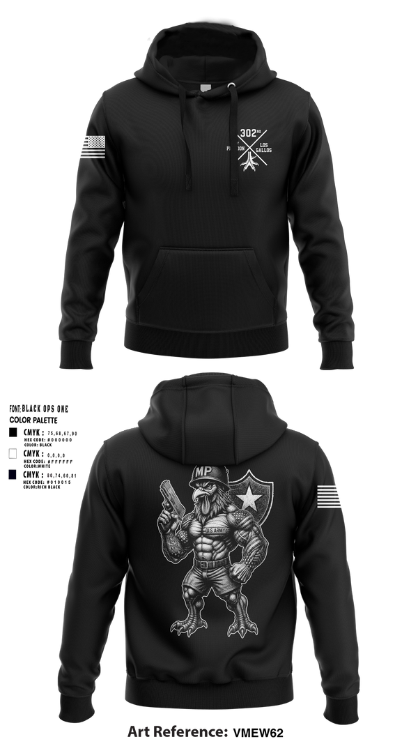 Hoodie, 1st PLT Roosters, Army, Teamtime, Team time, sublimation, custom sports apparel, team uniforms, spirit wear, spiritwear, sports uniforms, custom shirts, team store, custom team store, fundraiser sports, apparel fundraiser